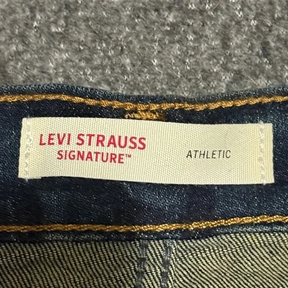 Signature by Levi Strauss Dark Blue Men's Straight Jeans 34x34 - Picture 4 of 6